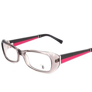 NEW TOD'S ITALY TO5012 020 55/16/135 GRAY CLEAR RED EYEGLASSES W BAG